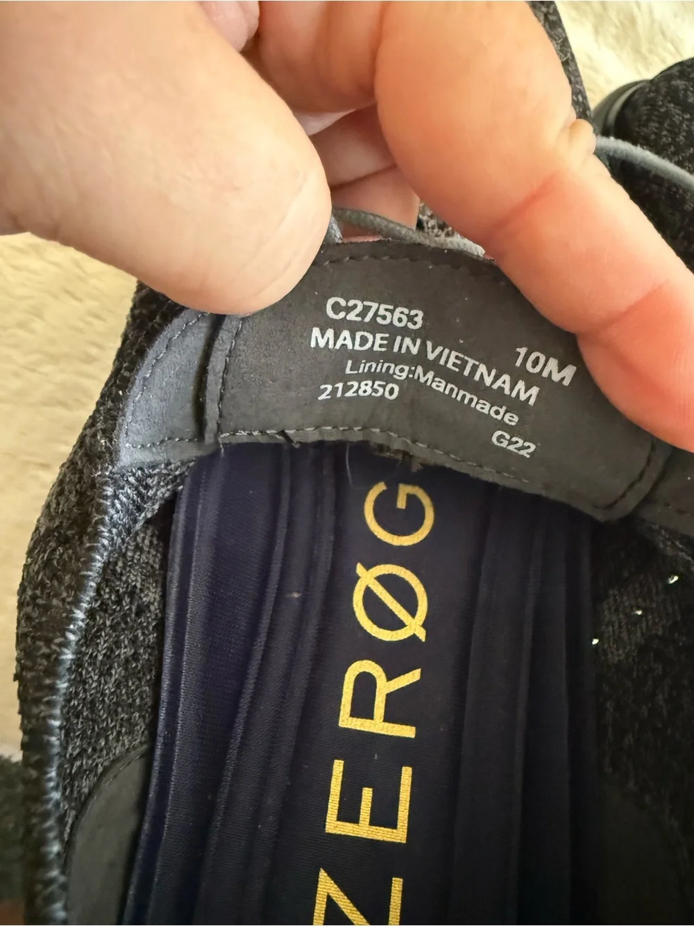NWOB COLE HAAN x ZEROGRAND Gray Black Stitchlite Wingtip Knit Oxford Sneakers